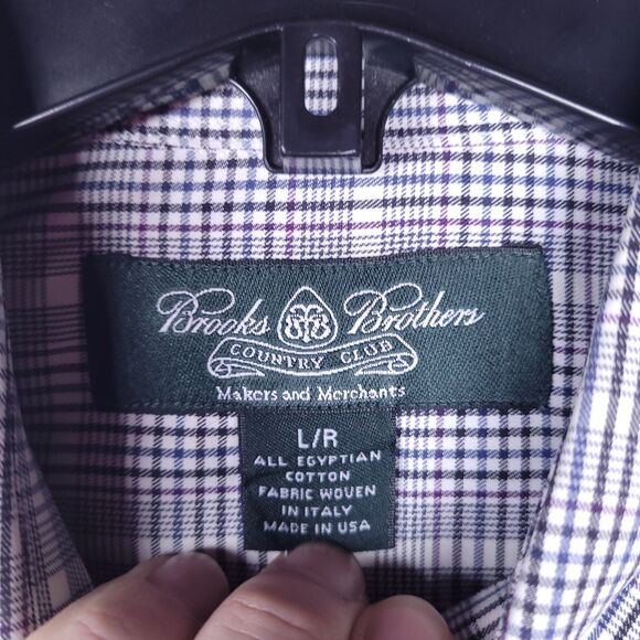 Brooks Brothers Country Club Shirt Mens Large Plaid Egyptian Cotton - Picture 10 of 11